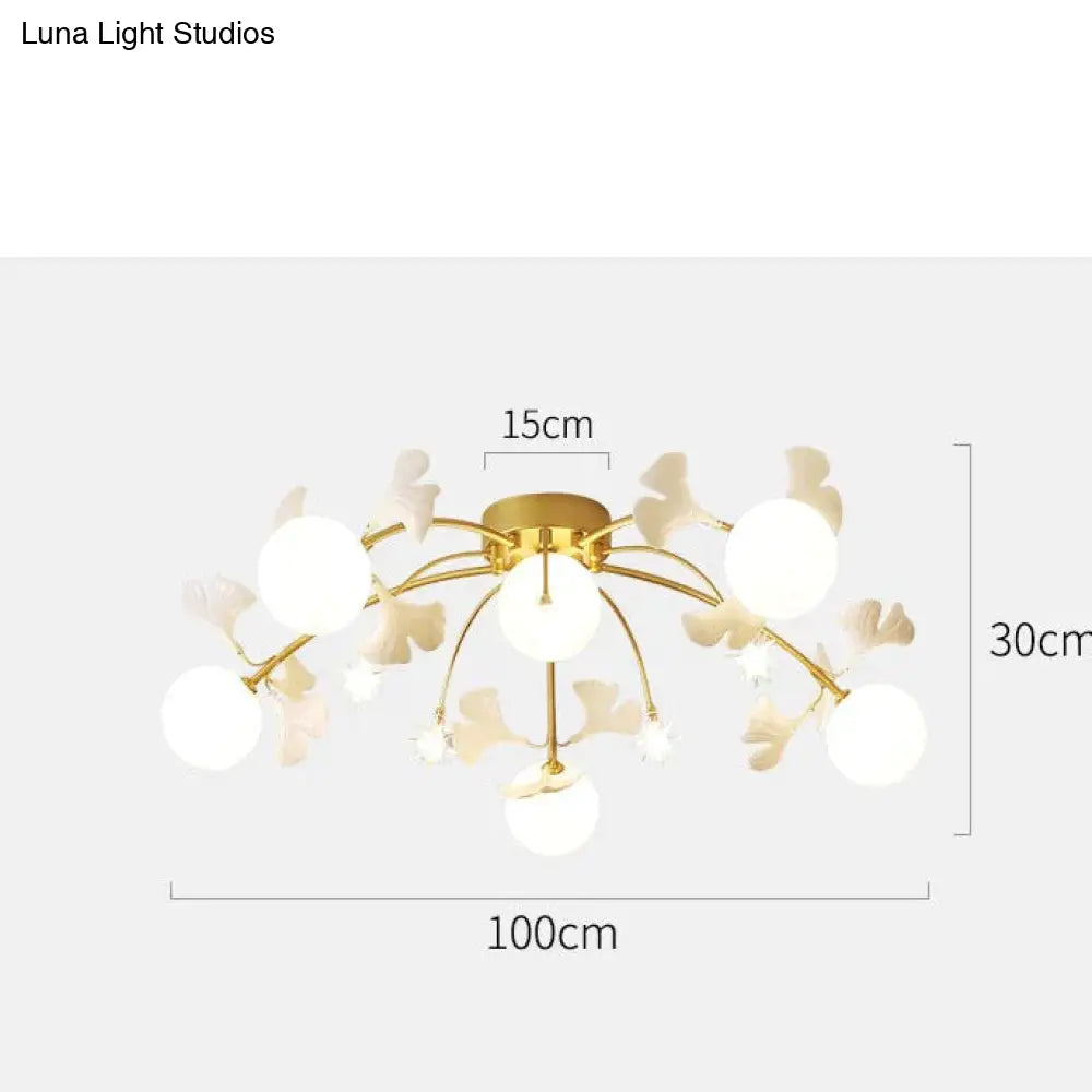 Petals Living Room Bedroom Ceiling Lamp Simple Creative Hall Master Warm Lighting As Show /