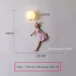 Pink Girl Wall Lamp for Princess Room Girls Room Right pink girl / White lamp Wall Lamp