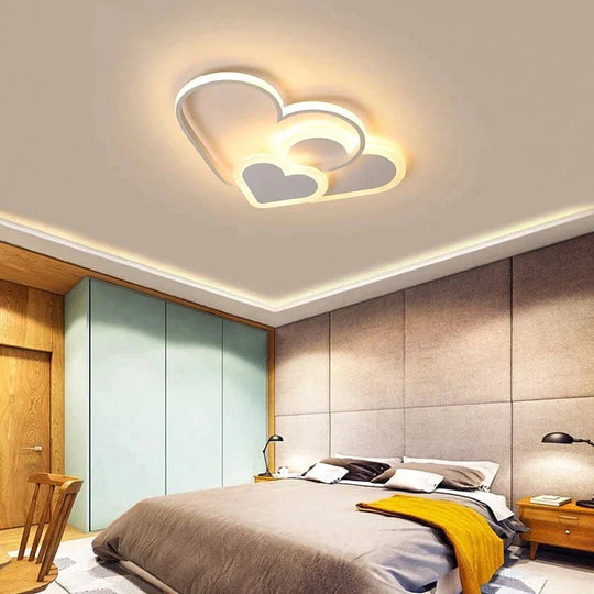 Pink Led Chandelier Light For Girl Bedroom Plafond Acrylic Lighting Lamp Modern New Fixture
