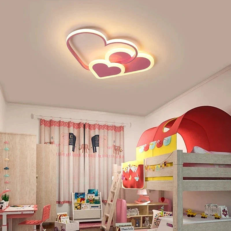 Pink Led Chandelier Light For Girl Bedroom Plafond Acrylic Lighting Lamp Modern New Fixture Lampadario Luminaire Lustres