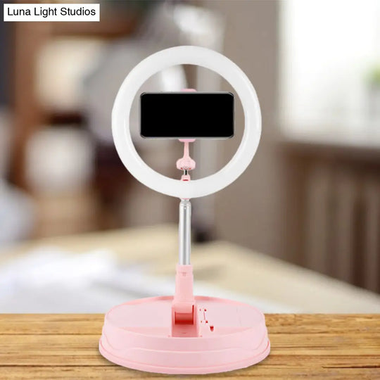 Pink Metallic Led Makeup Flash Light - Modern Usb Style