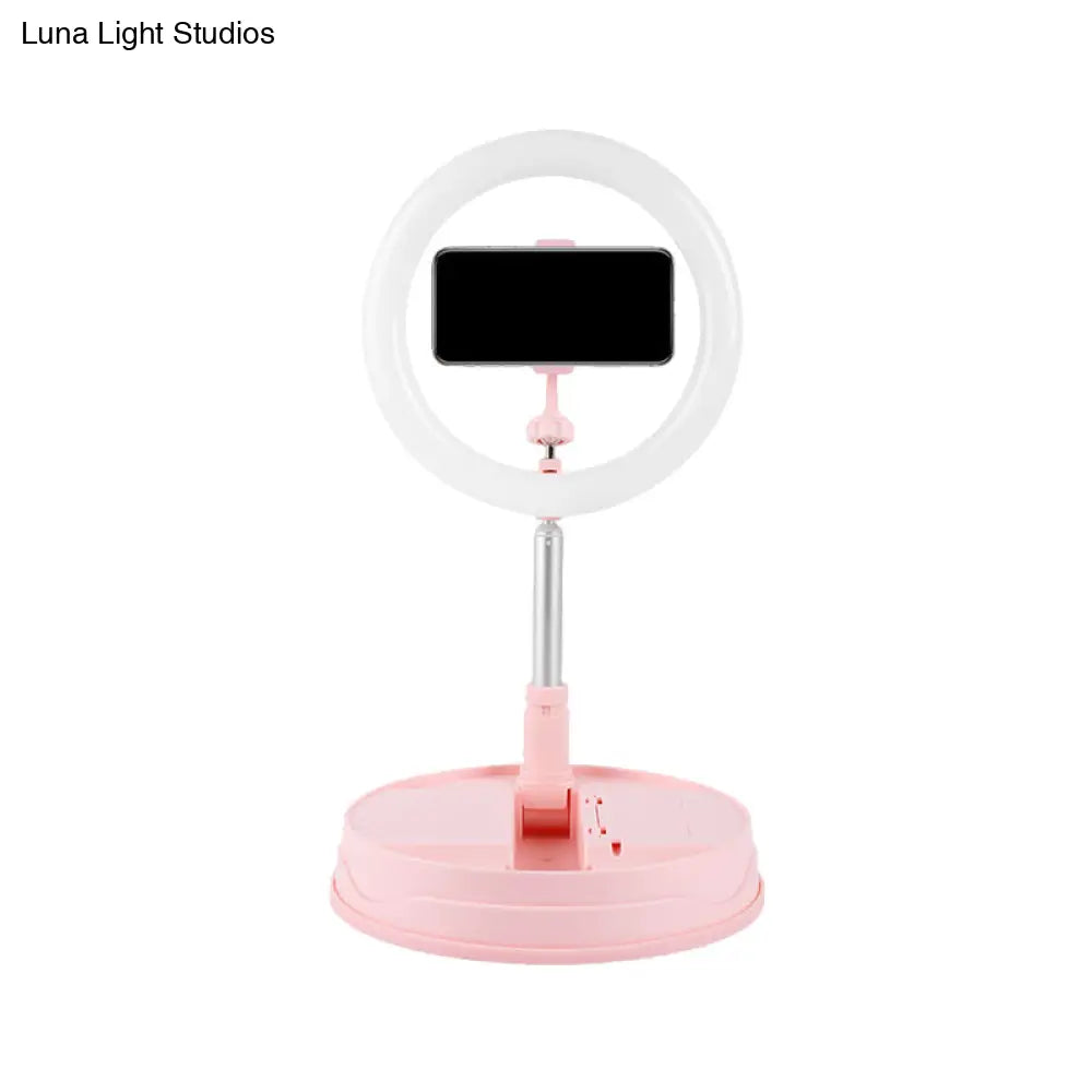 Pink Metallic Led Makeup Flash Light - Modern Usb Style