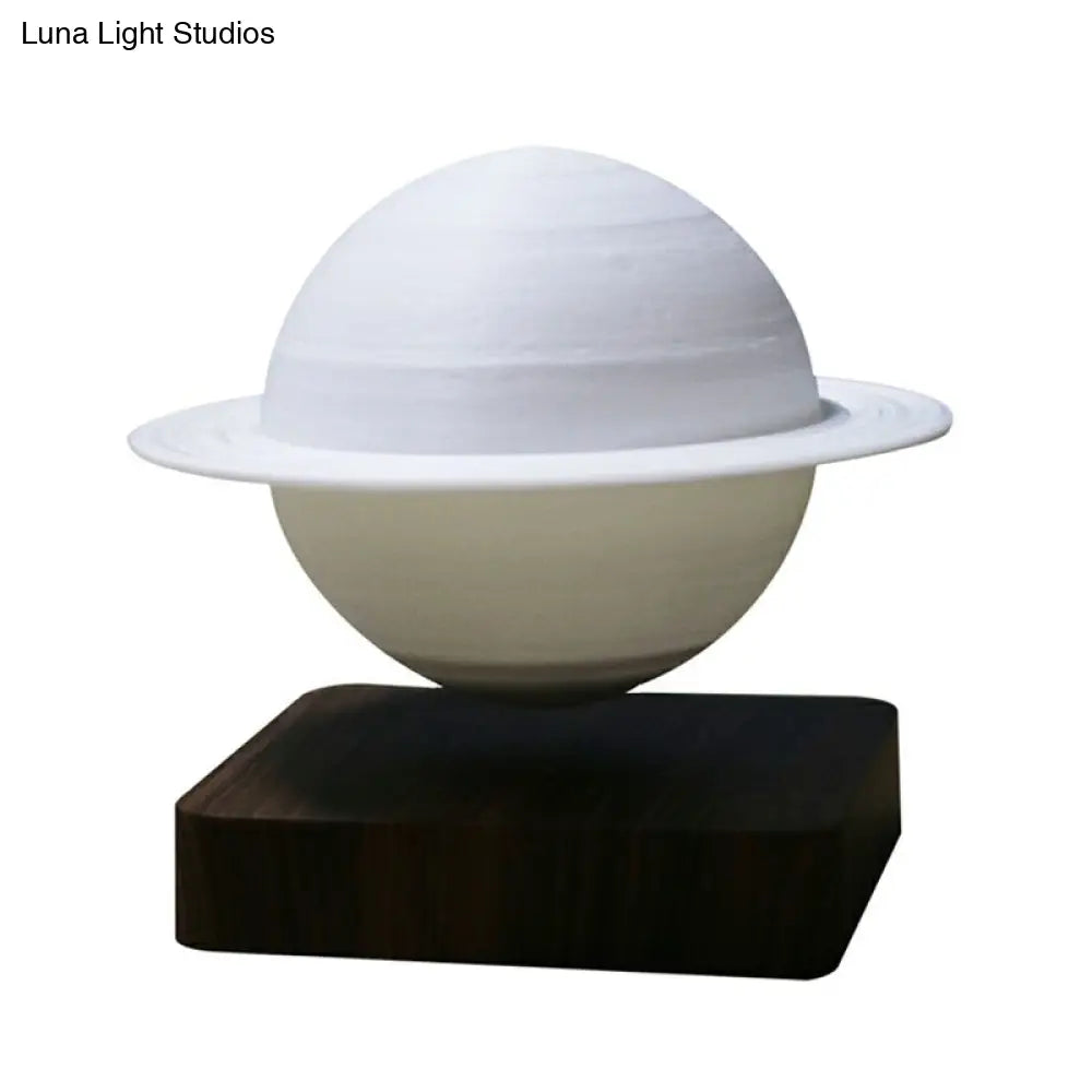 Planet Night Lamp: 3D Printed Digital Design Creative Plastic 1-Light White Table Light For Kids