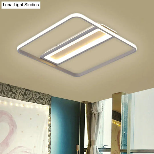 Plastic Flush Ceiling Light - Nordic Design Led 16/19.5 Width White/Warm White / 16 Warm