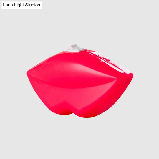 Plastic Led Lip Wall Light - Red Decor Night Lighting For Bedroom