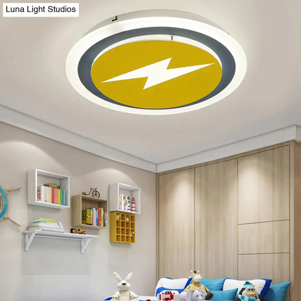 Playful Cartoon Ceiling Light For Kindergarten - Acrylic Flush Mount Fixture White / D