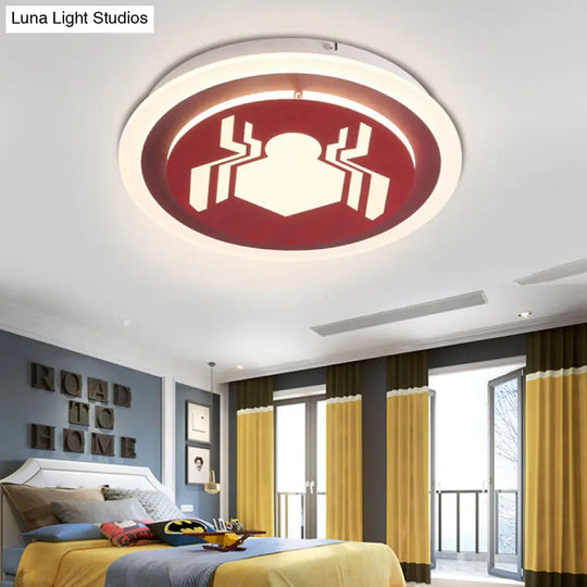 Playful Cartoon Ceiling Light For Kindergarten - Acrylic Flush Mount Fixture