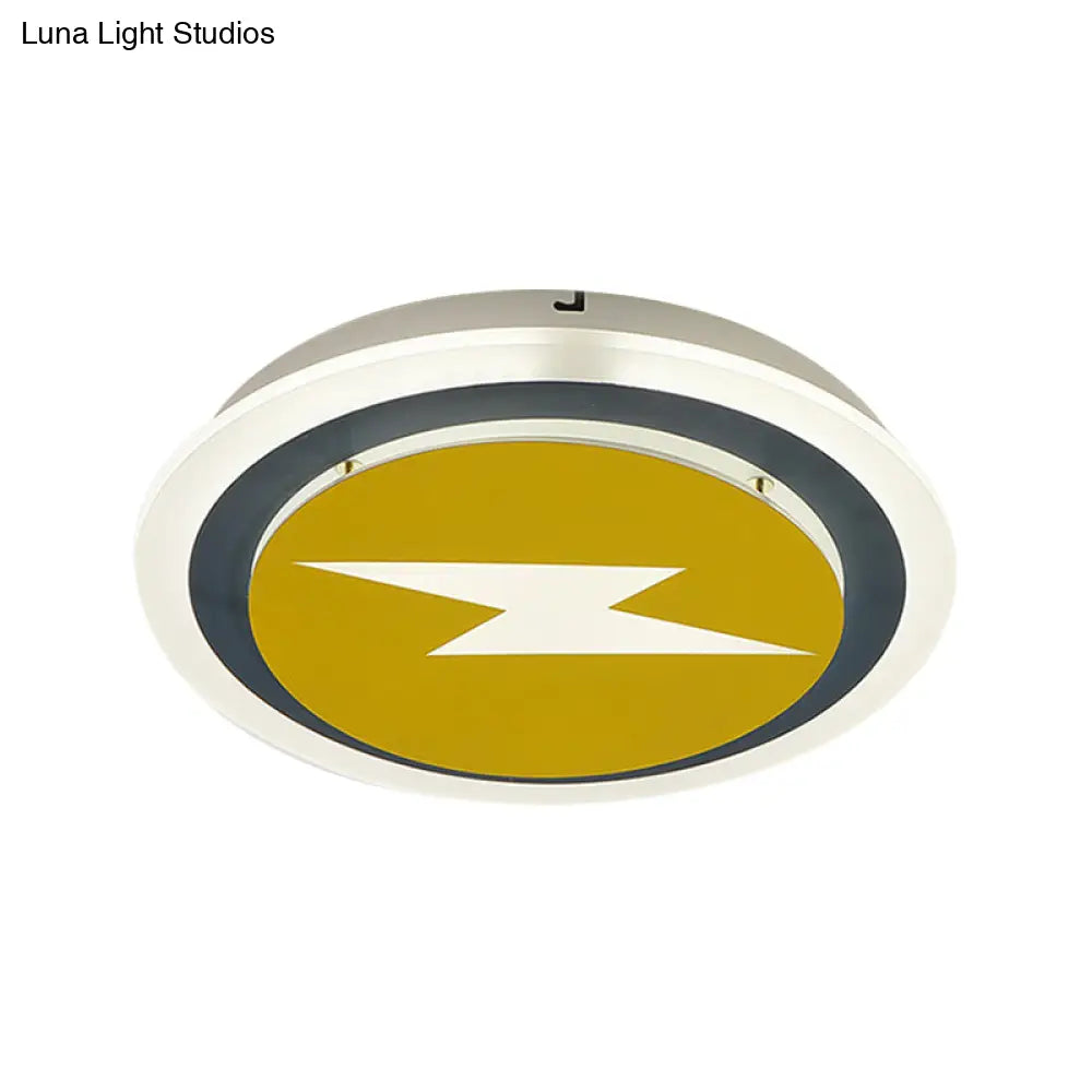 Playful Cartoon Ceiling Light For Kindergarten - Acrylic Flush Mount Fixture