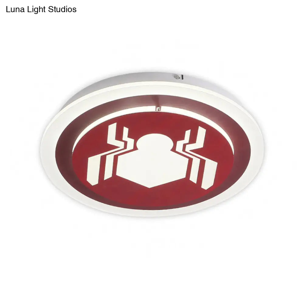 Playful Cartoon Ceiling Light For Kindergarten - Acrylic Flush Mount Fixture