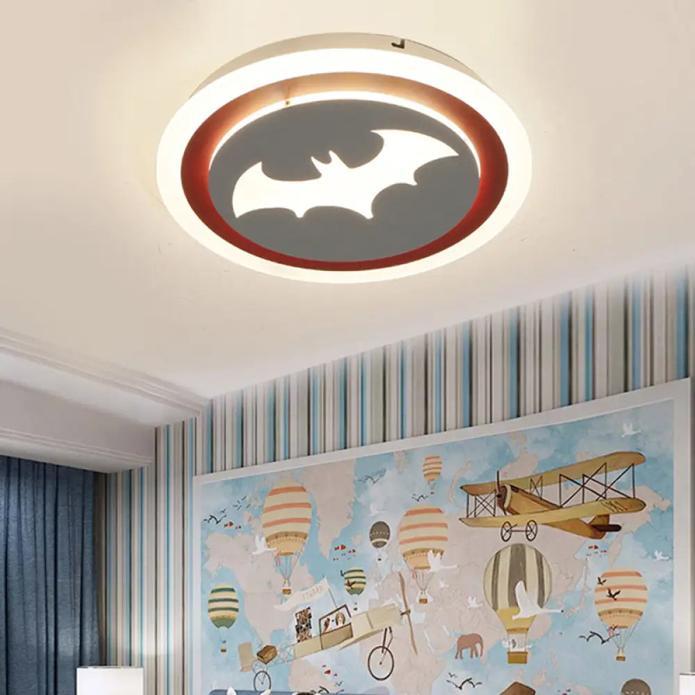 Playful Cartoon Ceiling Light For Kindergarten - Acrylic Flush Mount Fixture White / B