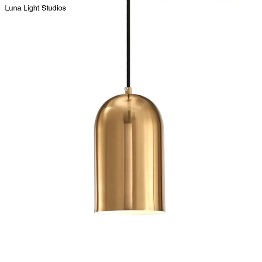 Post Modern 1-Head Gold Bell Pendant Light Fixture - Stylish Metal Shade For Dining Table