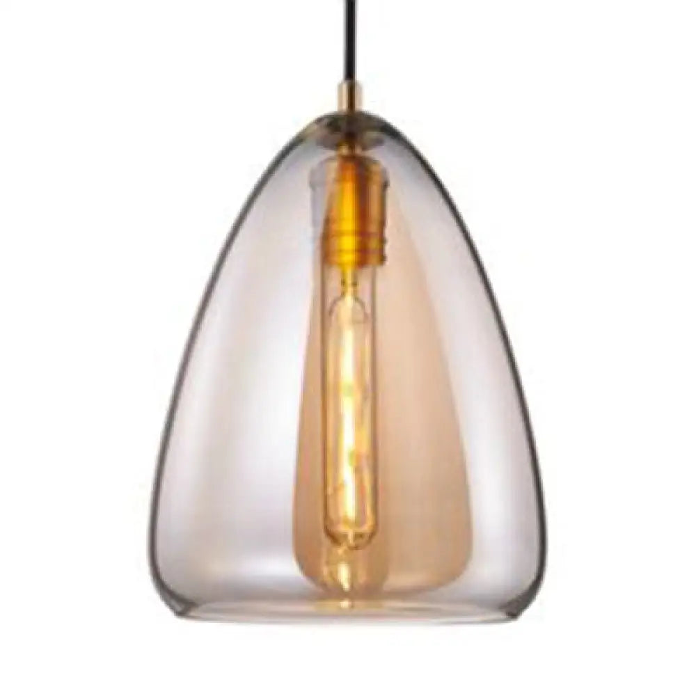 Post-Modern Cone Pendant Lamp – 8.5’/10’ Width Amber/Smoky Glass 1 Light Living Room Amber / 8.5’