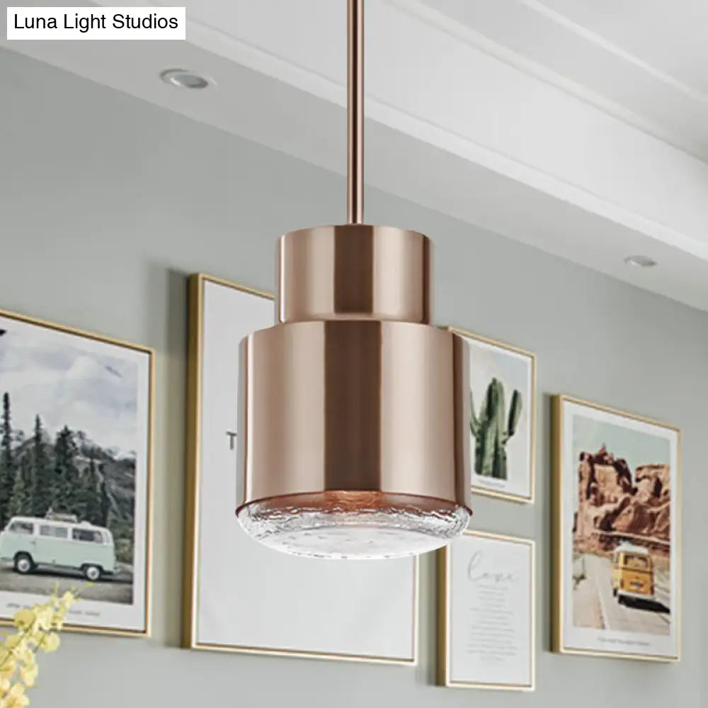 Post Modern Cylinder Pendant Ceiling Light Gold/Bronze Suspension For Living Room Bronze