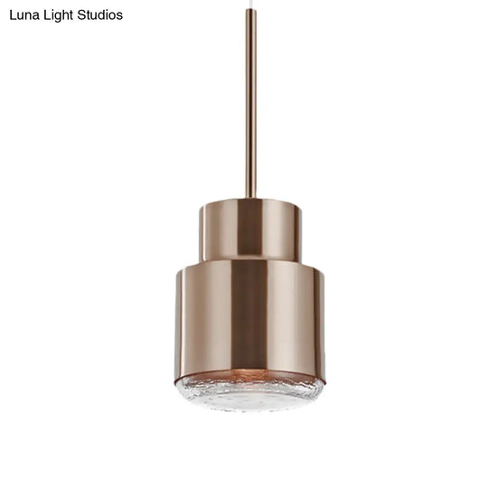 Post Modern Cylinder Pendant Ceiling Light Gold/Bronze Suspension For Living Room