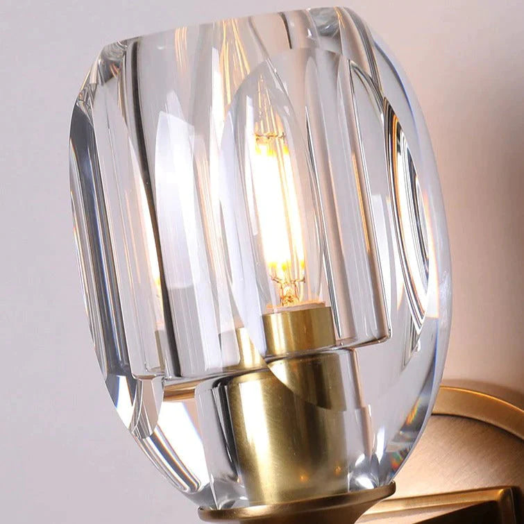 Post-modern Light Luxury Crystal Copper Wall Lamp