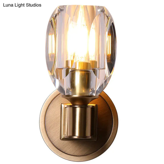 Post-Modern Light Luxury Crystal Copper Wall Lamp Lamps