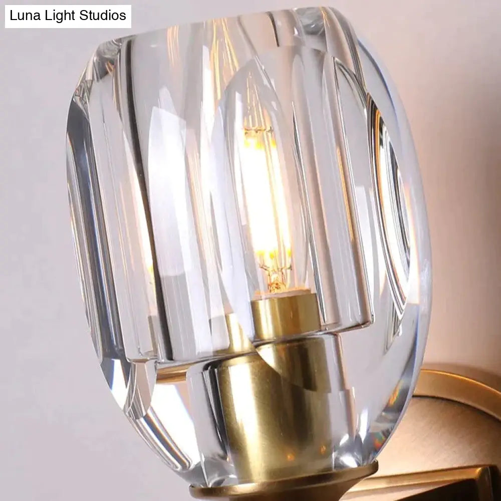 Post-Modern Light Luxury Crystal Copper Wall Lamp Lamps