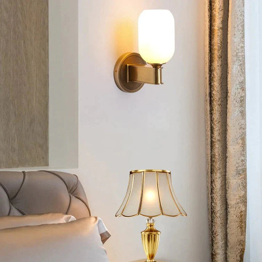 Post-modern Light Luxury Crystal Copper Wall Lamp