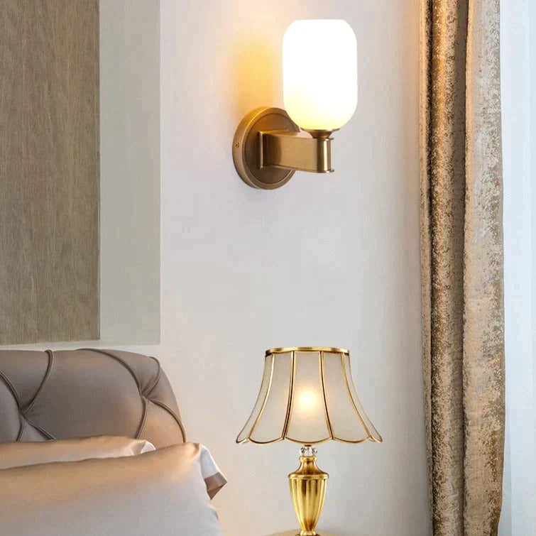 Post-Modern Light Luxury Crystal Copper Wall Lamp Lamps