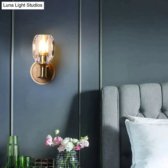 Post-Modern Light Luxury Crystal Copper Wall Lamp Lamps