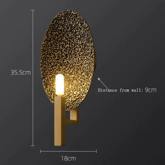 Post-modern Luxury Copper Wall Lamp Simple Creative Retro Personality Living Room Bedroom Study Aisle Wall Lamp