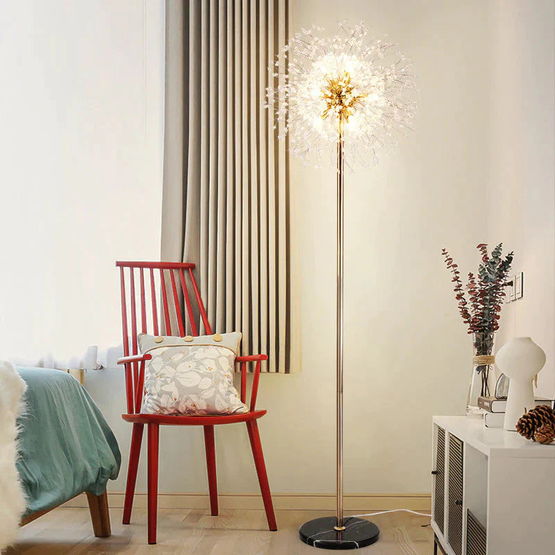 Post-modern Luxury Wind Floor Lamp Living Room Lamp Bedroom Study Vertical Table Lamp Luxury Dandelion Floor Lamp