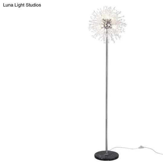 Post-Modern Luxury Wind Floor Lamp Living Room Bedroom Study Vertical Table Dandelion Chromium Colou