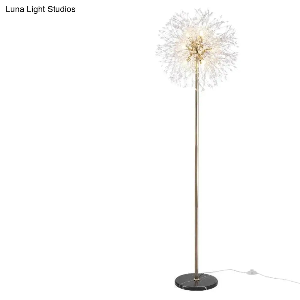 Post-Modern Luxury Wind Floor Lamp Living Room Bedroom Study Vertical Table Dandelion Golden / Large