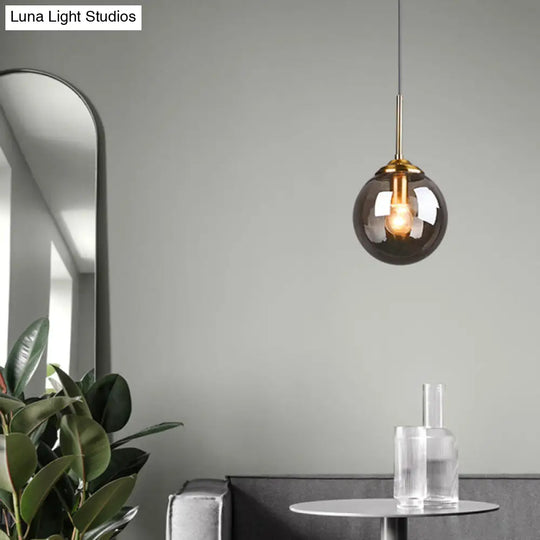 Modern Minimalist Hanging Lamp - Globe Glass Shade Pendant Light