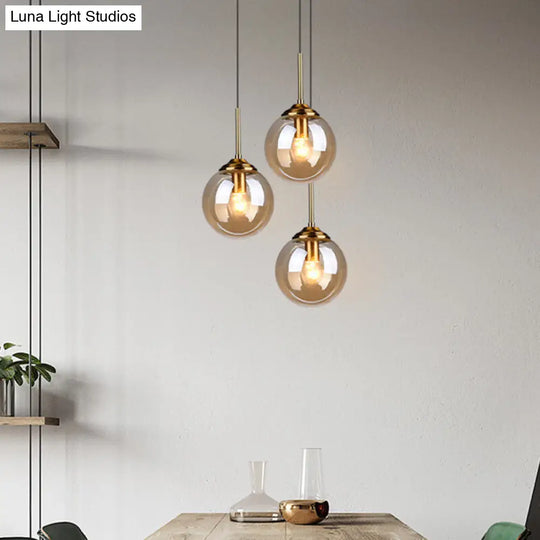 Modern Minimalist Hanging Lamp - Globe Glass Shade Pendant Light