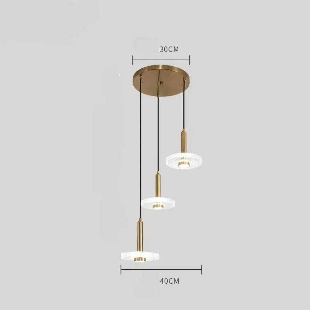 Post Modern Single Head Chandelier American Style Three Dining Room Acrylic Led Bedside Lamp