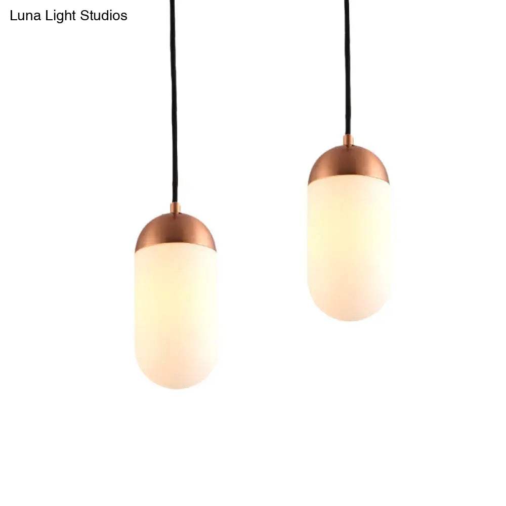 Modern Copper Pendant Lamp With Multi Glass Shades For Bedside And Ceiling Lighting