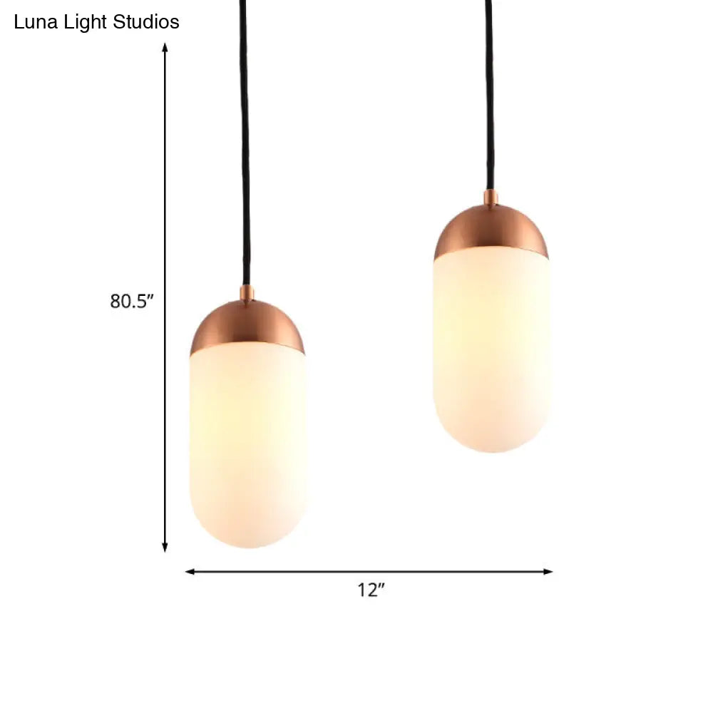 Modern Copper Pendant Lamp With Multi Glass Shades For Bedside And Ceiling Lighting