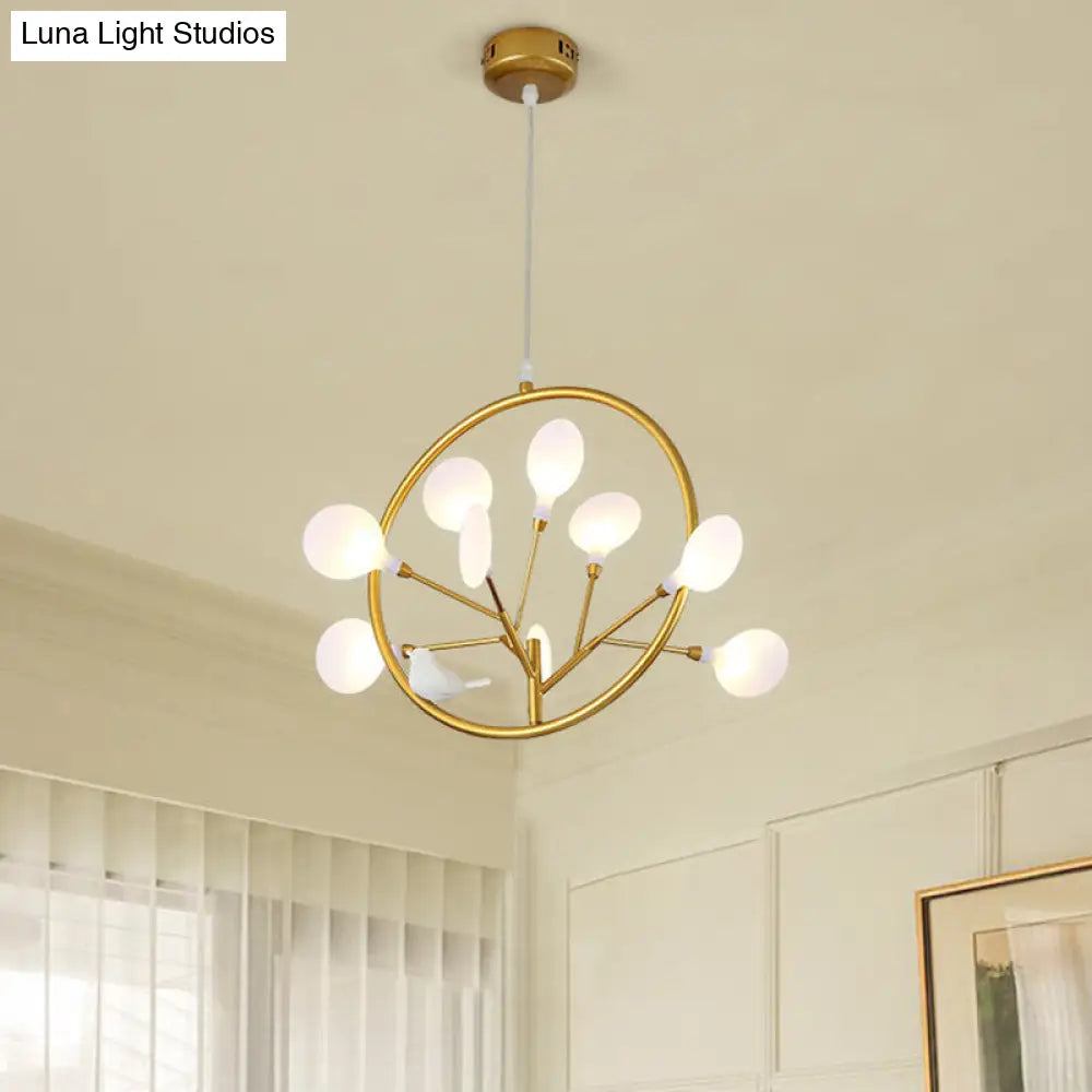 Postmodern Brass Branch Chandelier Pendant Light With Led Hanging Kit - Warm/White