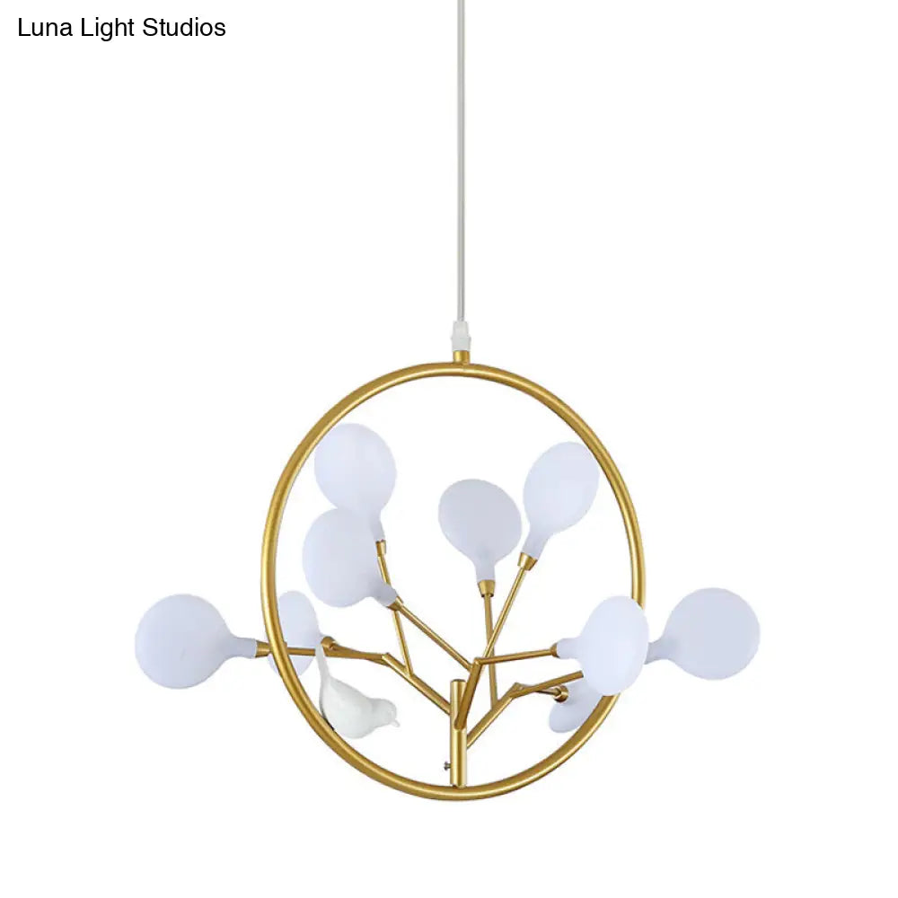 Postmodern Brass Branch Chandelier Pendant Light With Led Hanging Kit - Warm/White