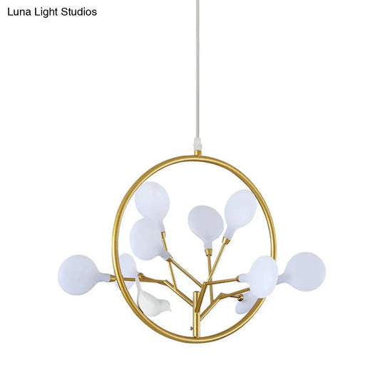 Postmodern Brass Branch Chandelier Pendant Light Led Hanging Kit With Warm/White