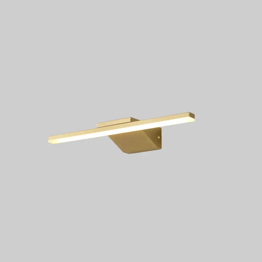 Postmodern Brass Led Sconce Vanity Light With Acrylic Bath Wall Fixture / 16