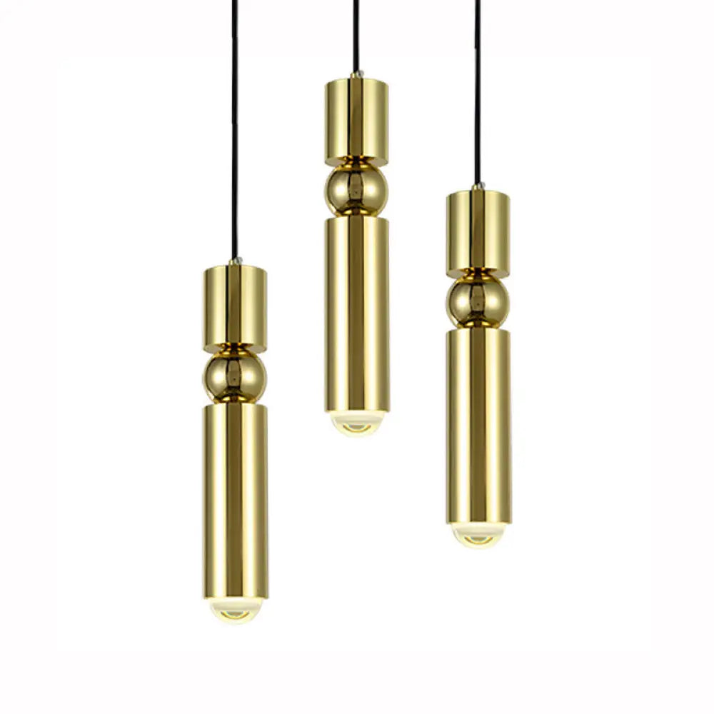 Postmodern Geometrical 1-Head Gold Pendant Ceiling Light / C