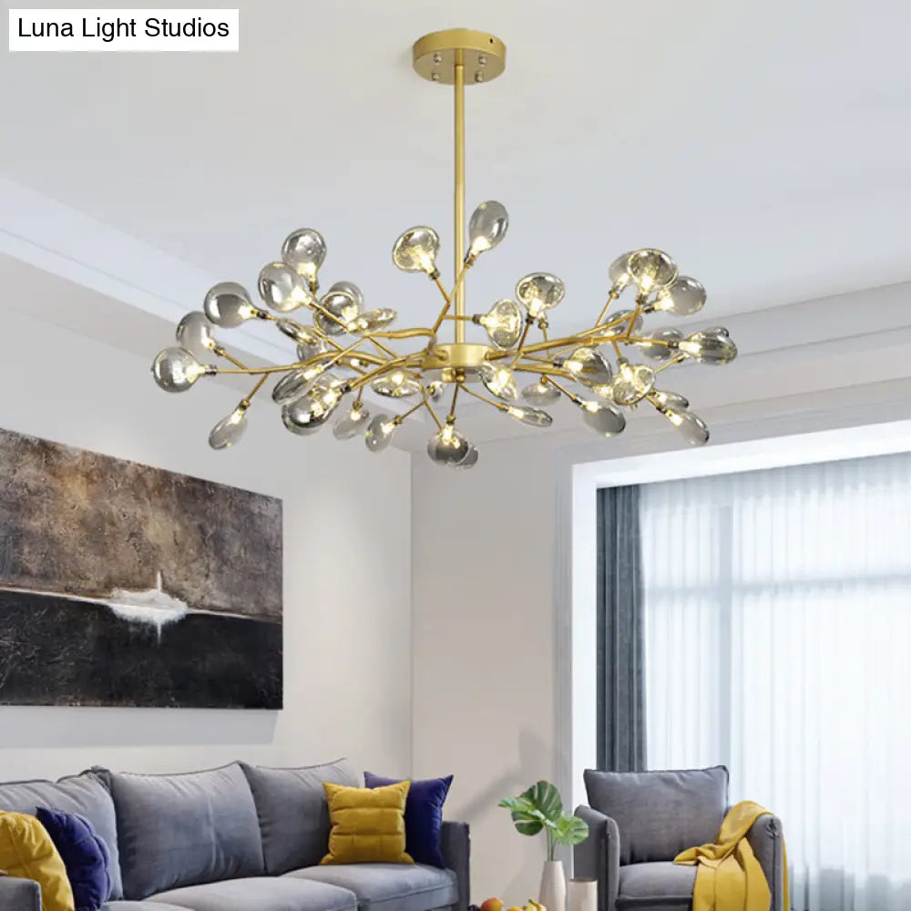 Firefly Chandelier: Modern Glass Ceiling Lamp For Living Room