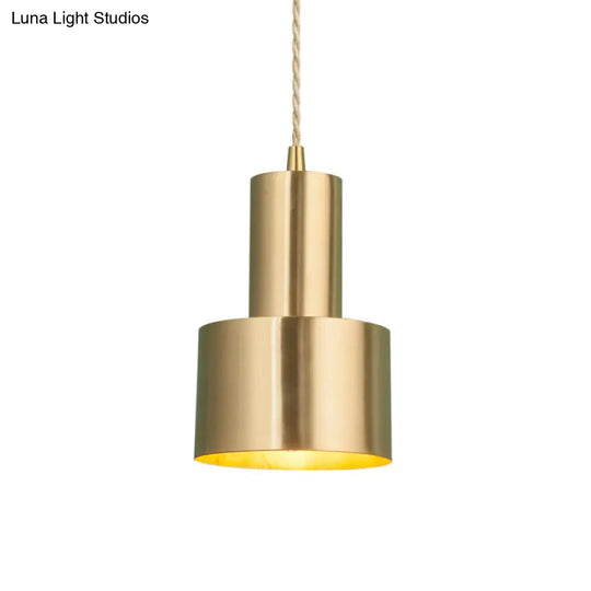 Unique Gold Suspension Pendant With Clear Glass For Restaurants - Postmodern Design