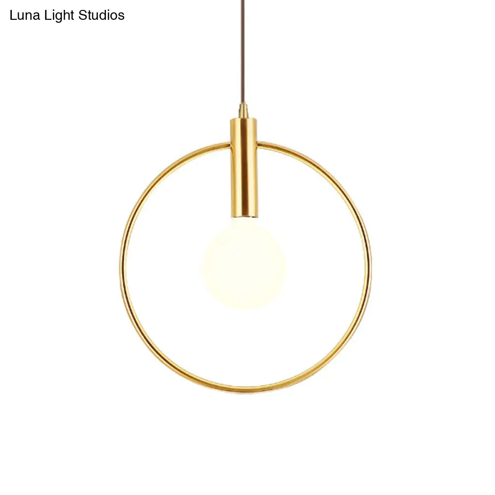 Unique Gold Suspension Pendant With Clear Glass For Restaurants - Postmodern Design