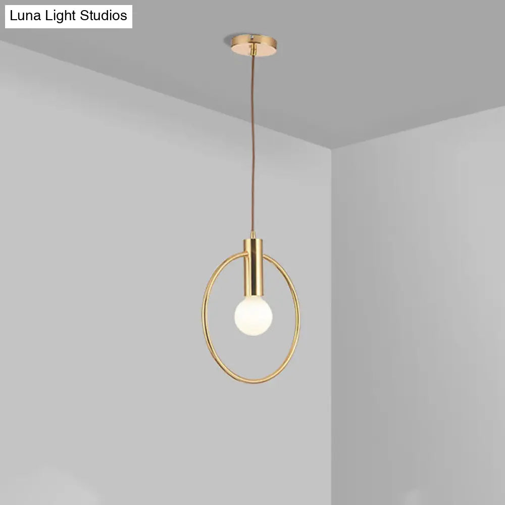 Unique Gold Suspension Pendant With Clear Glass For Restaurants - Postmodern Design