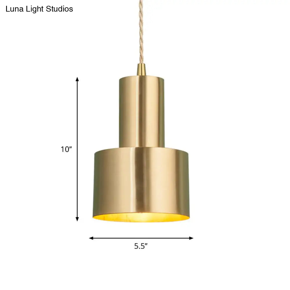 Unique Gold Suspension Pendant With Clear Glass For Restaurants - Postmodern Design