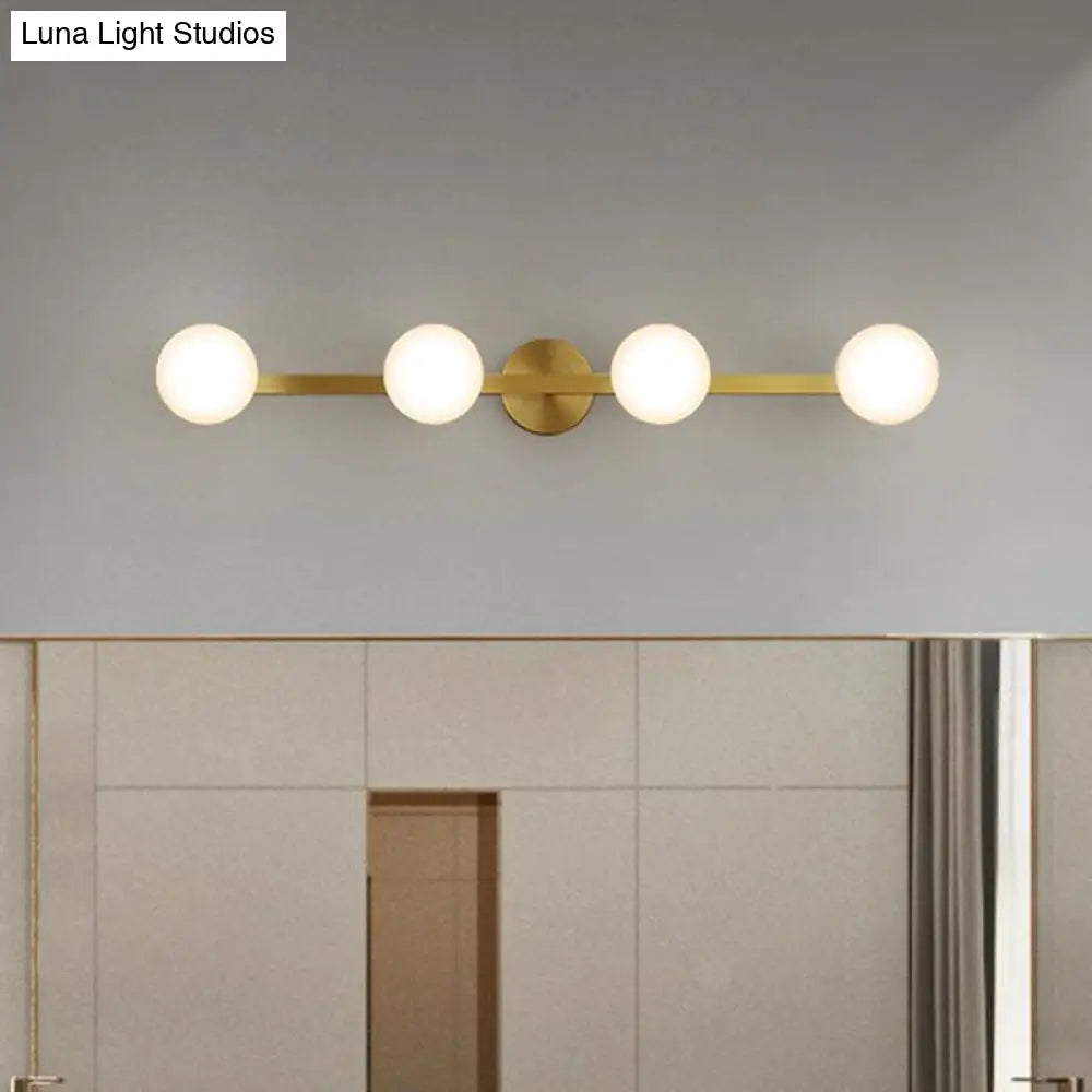 Postmodern Gold Glass Modo Vanity Wall Mount Lamp - Perfect For Bathrooms