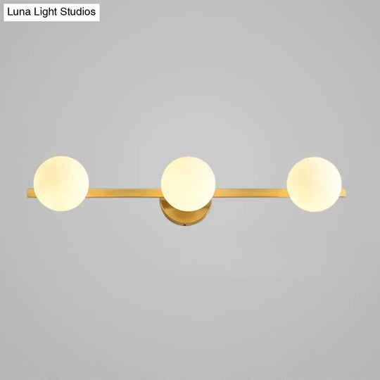 Postmodern Gold Glass Modo Vanity Wall Mount Lamp - Perfect For Bathrooms