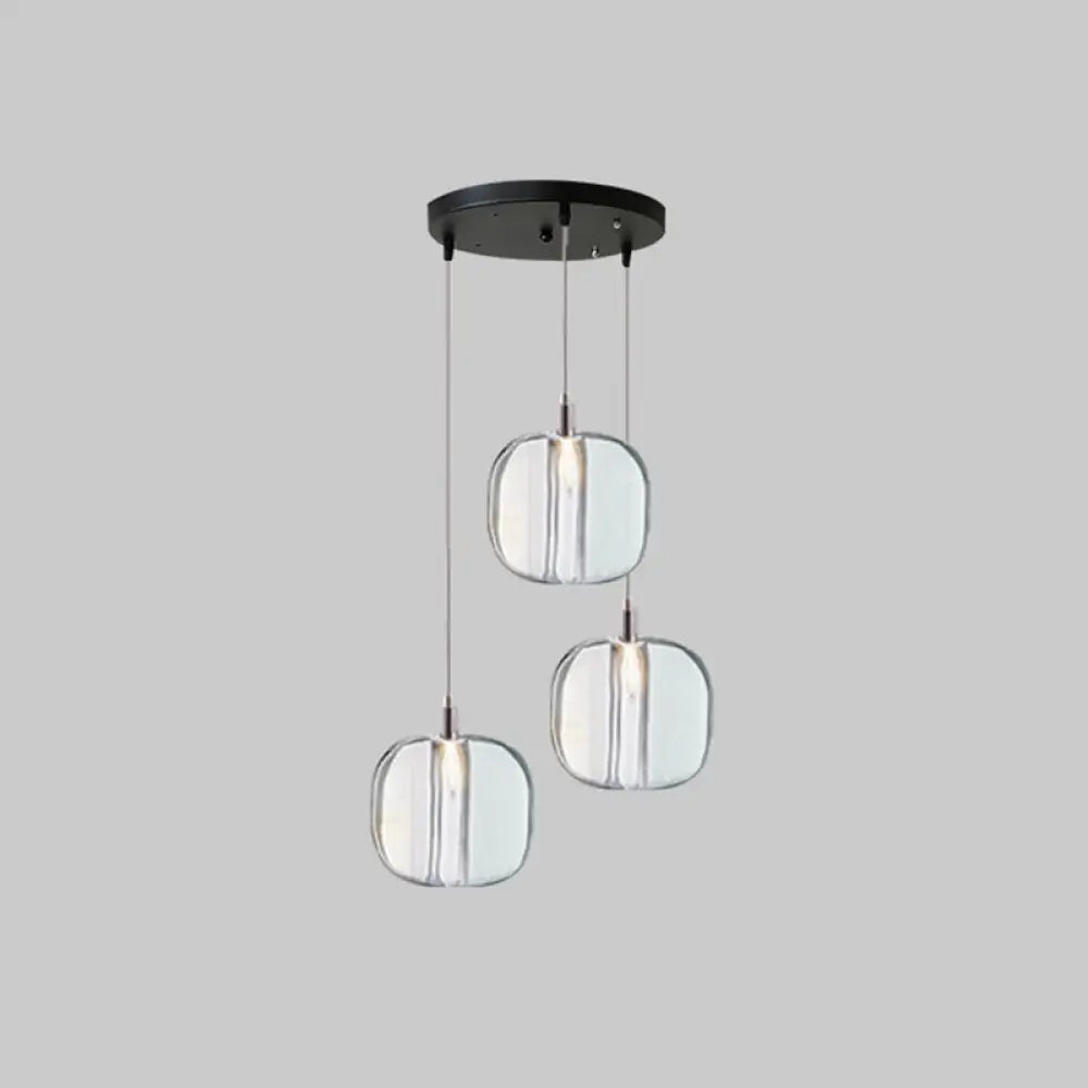 Postmodern Hand Blown Ceiling Hanging Pendant Light 3 / Clear Lighting