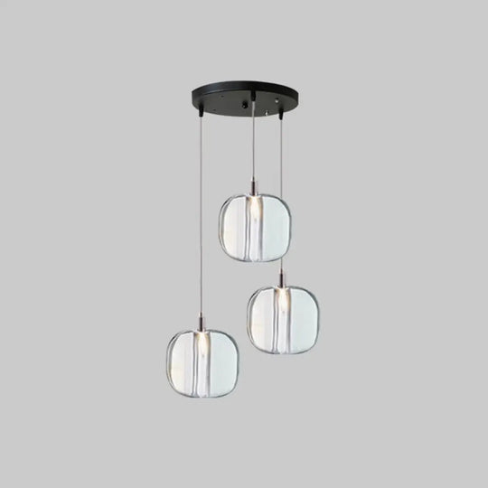 Postmodern Hand Blown Ceiling Hanging Pendant Light 3 / Clear Lighting