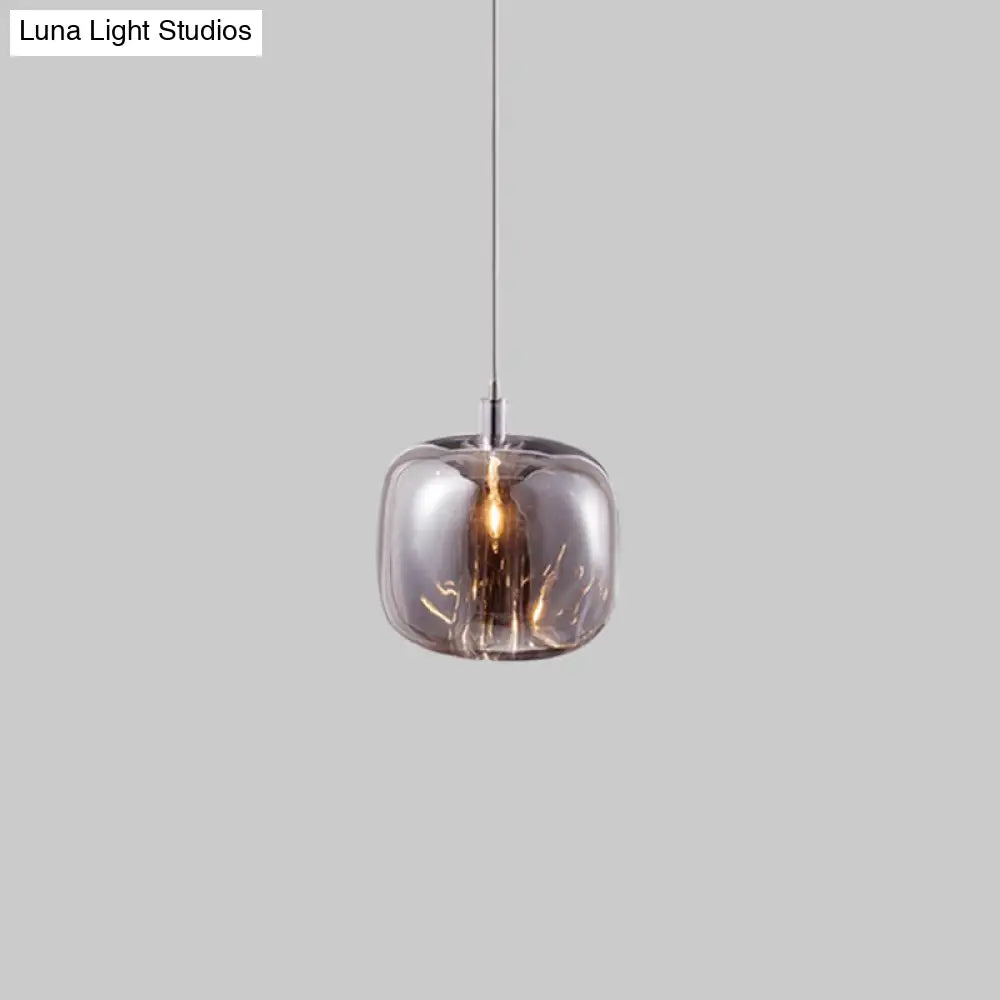 Postmodern Hand Blown Ceiling Hanging Pendant Light 1 / Smoke Gray Lighting