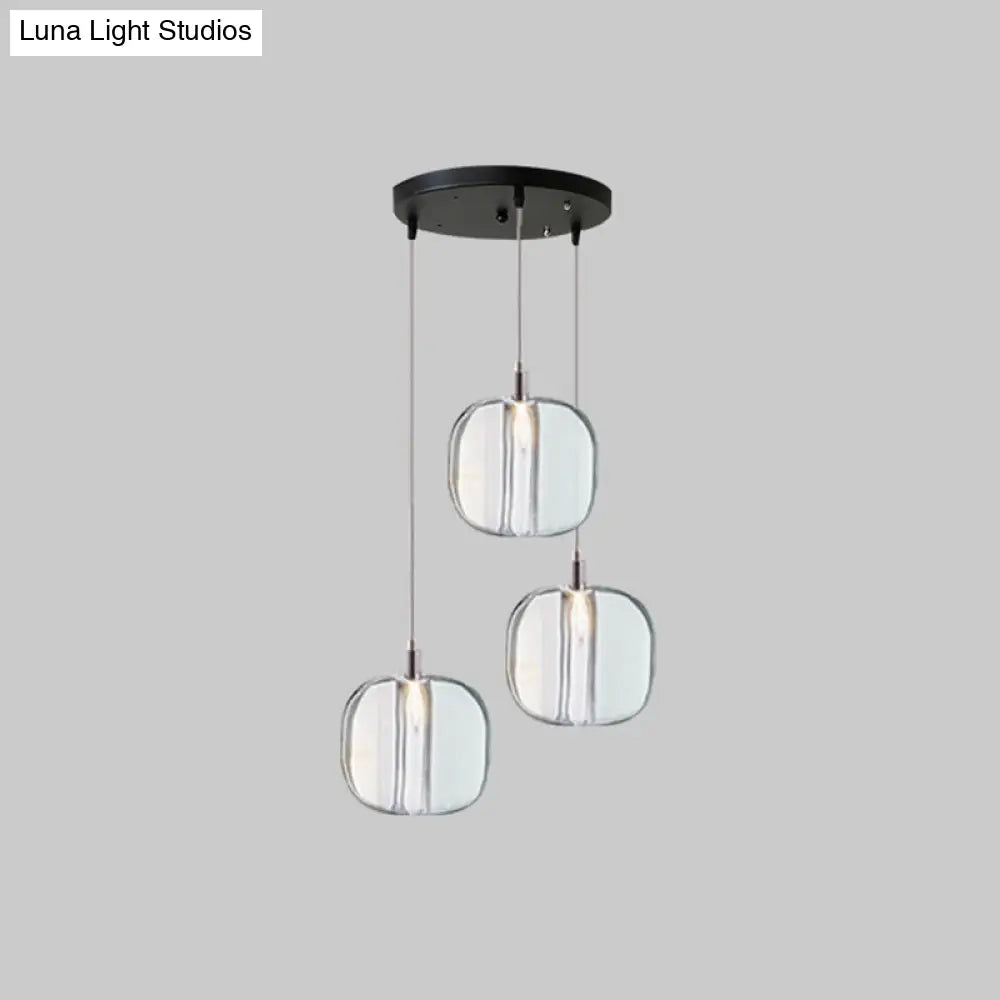 Postmodern Hand Blown Ceiling Hanging Pendant Light 3 / Clear Lighting