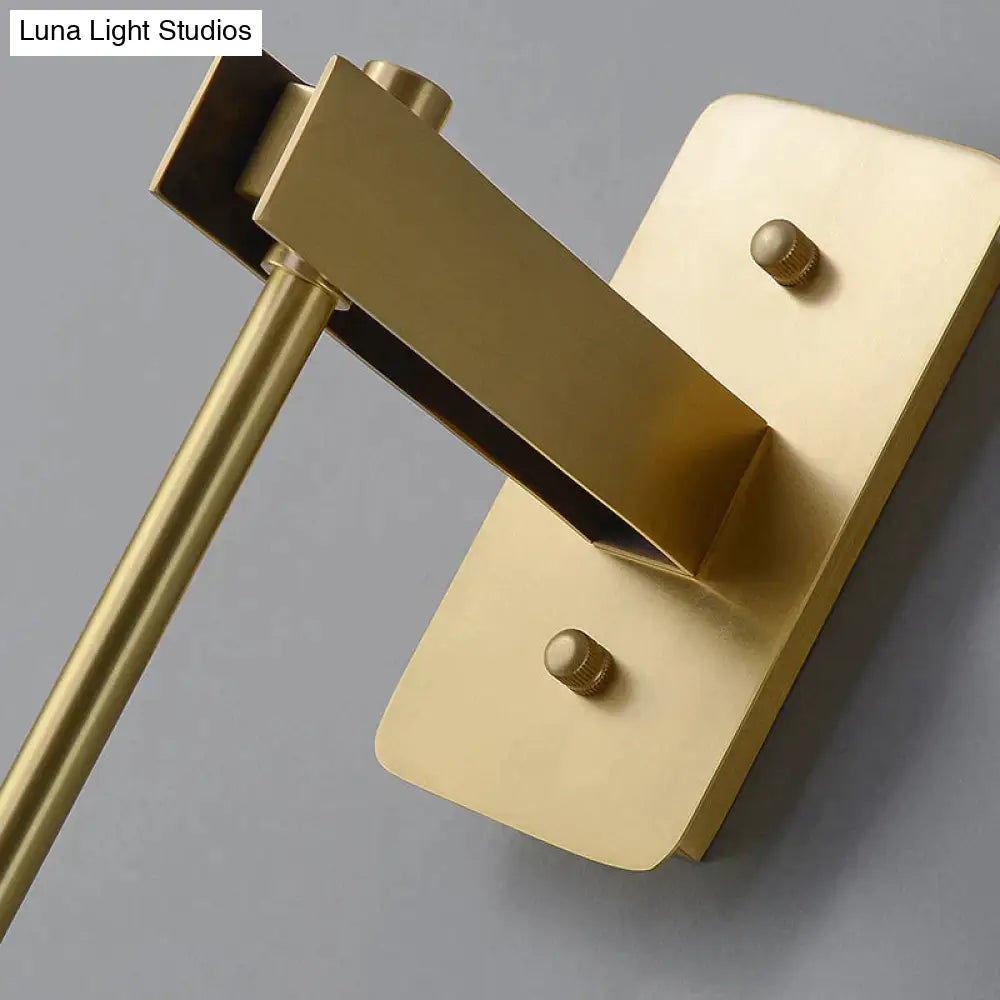 Postmodern Light Luxury Simple Bedroom Bedside Full Copper Wall Lamp Copper Wall Lamps